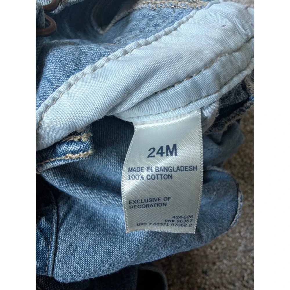 OshKosh B'gosh Kids Blue Denim Bib Overalls Carpenter Pants Medium Wash 2T